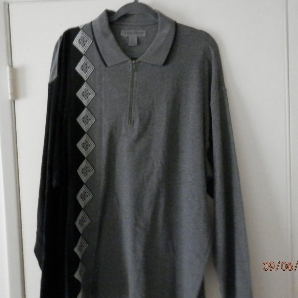 Vintage Le Collezioni Structure 90's Long Sleeve Shirt Men's XL Retro Gray Retro